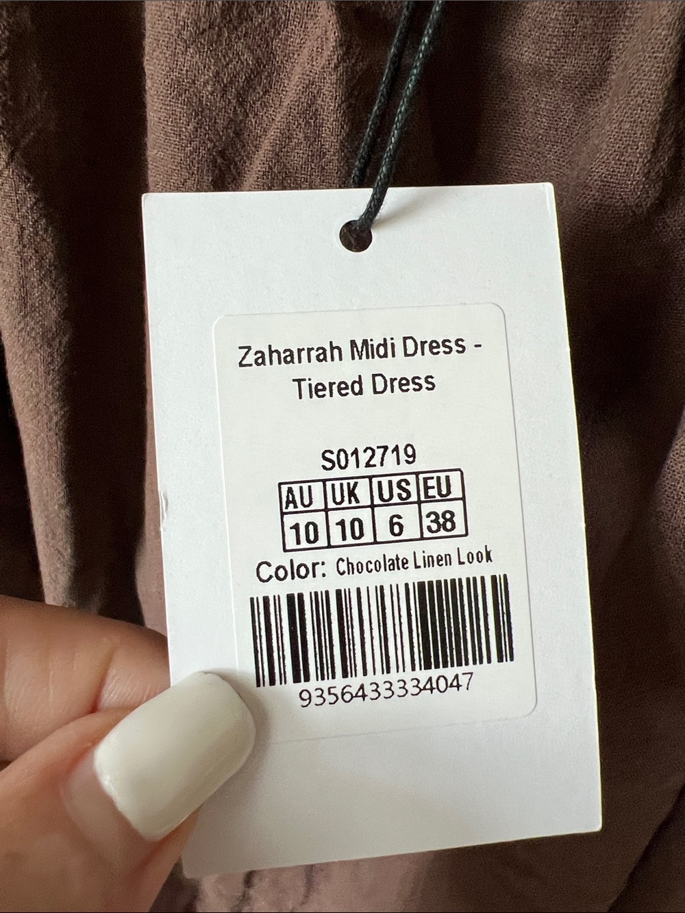 NWT REVOLVE Australia SHOWPO Zaharrah tiered midi dress US 6 chocolate brown - Picture 8 of 11